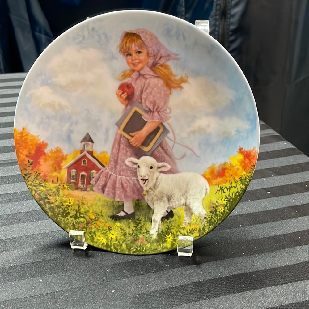 Mother Goose Rhymes “Mary had a little Lamb”Plate by John McClelland Plate 397D